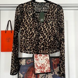 Target Leopard Print Long Sleeve Top